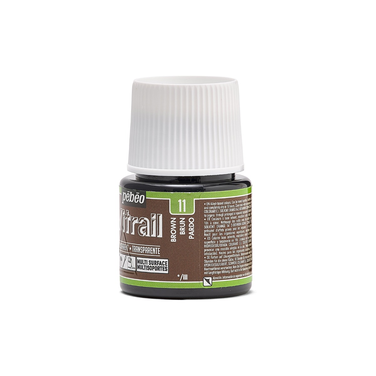 PEINTURE VITRAIL TRANSPARENT BRUN 45 ML