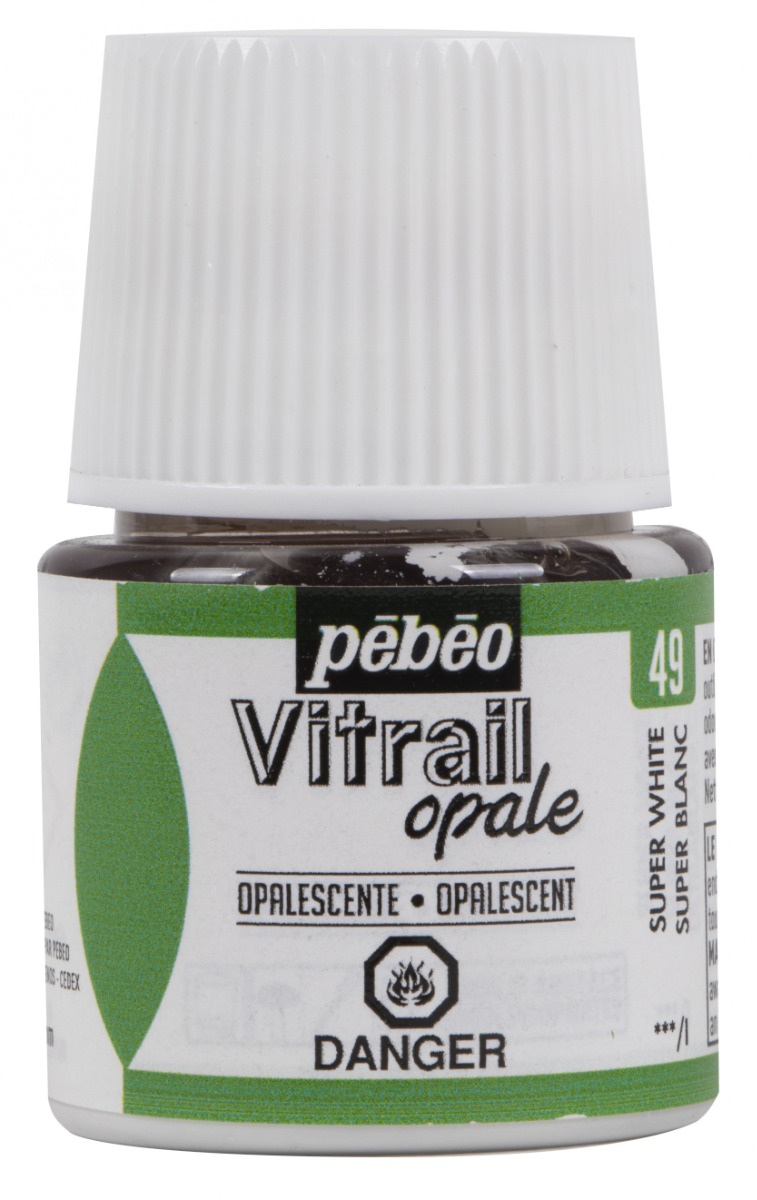 PEINTURE VITRAIL OPALE SUPER BLANC 45 ML