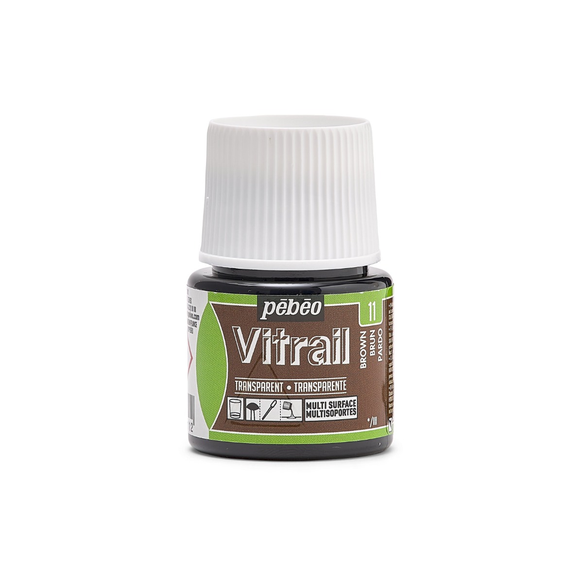PEINTURE VITRAIL TRANSPARENT BRUN 45 ML