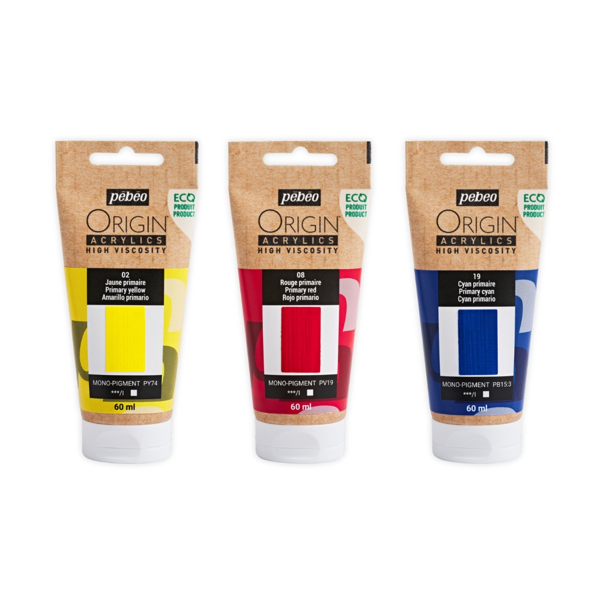 ORIGIN ACRYLICS DISCOVERY SET 3 x 60 ML PRIMARY