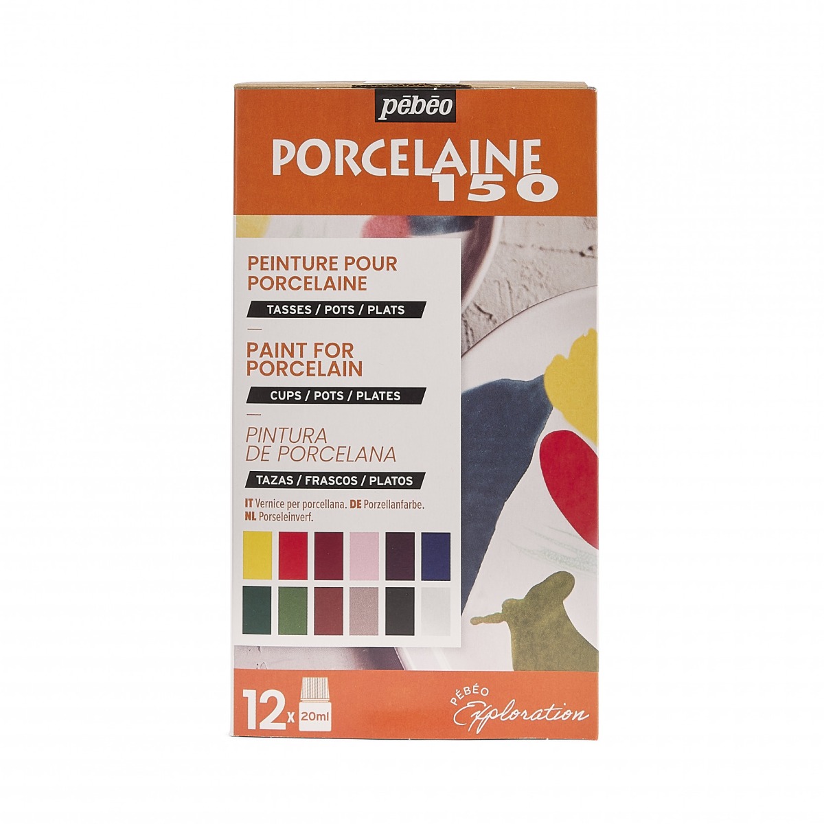 ENSEMBLE PEINTURE POUR PORCELAINE 150 #2 12 X 20 ML