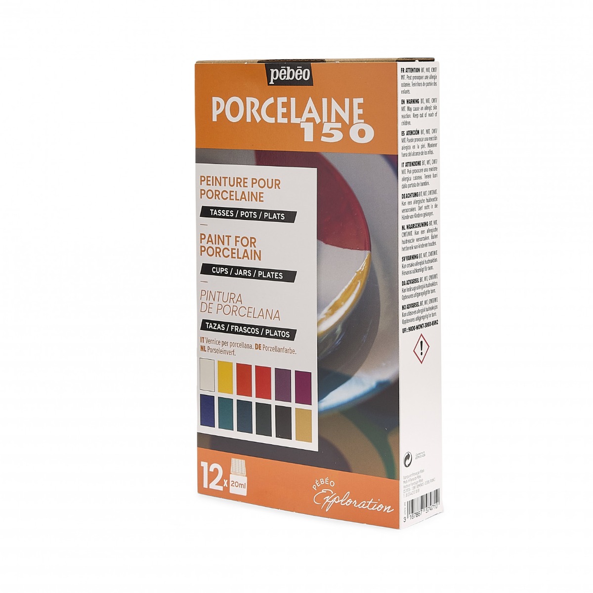 ENSEMBLE PEINTURE POUR PORCELAINE 150 #1 12 X 20 ML