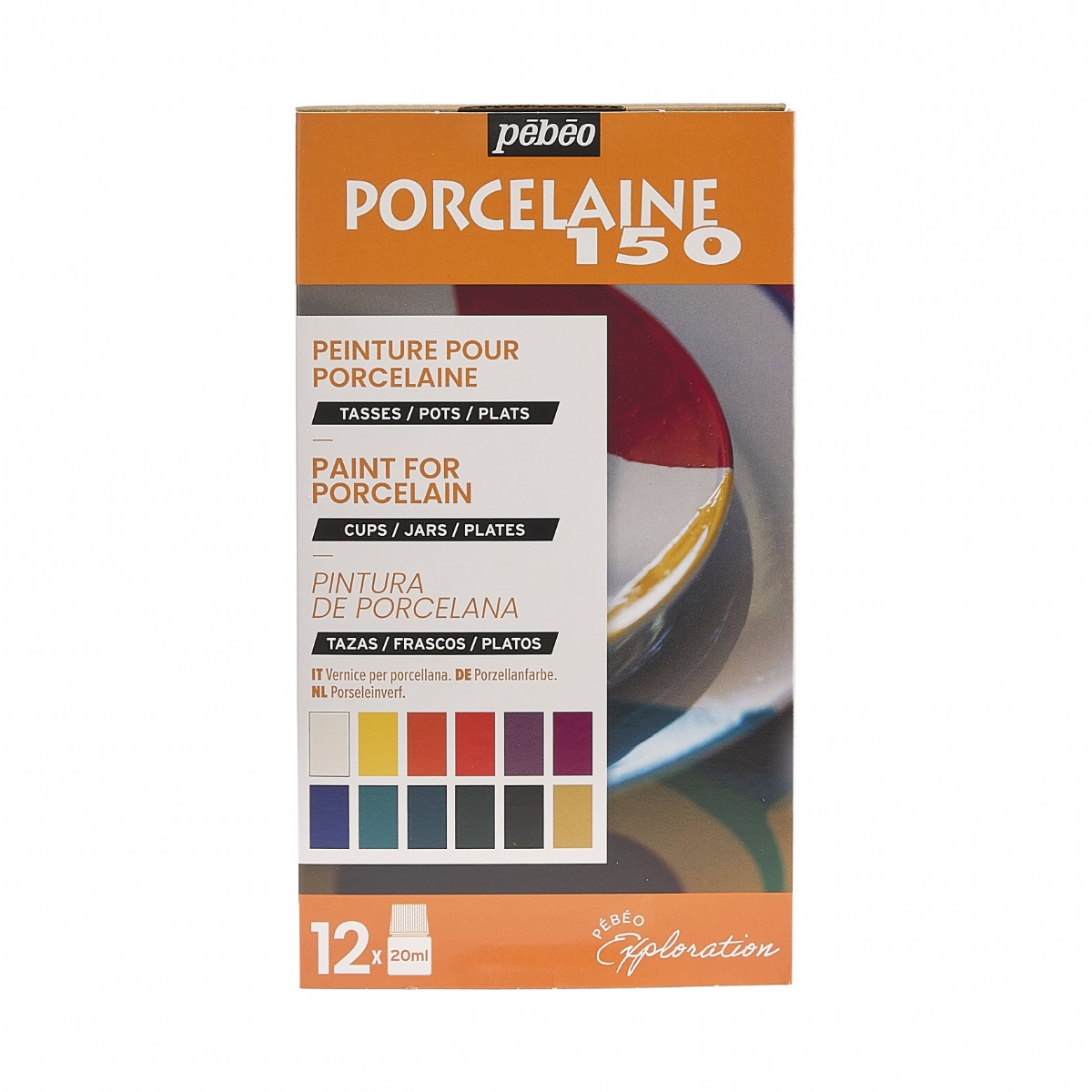 ENSEMBLE PEINTURE POUR PORCELAINE 150 #1 12 X 20 ML